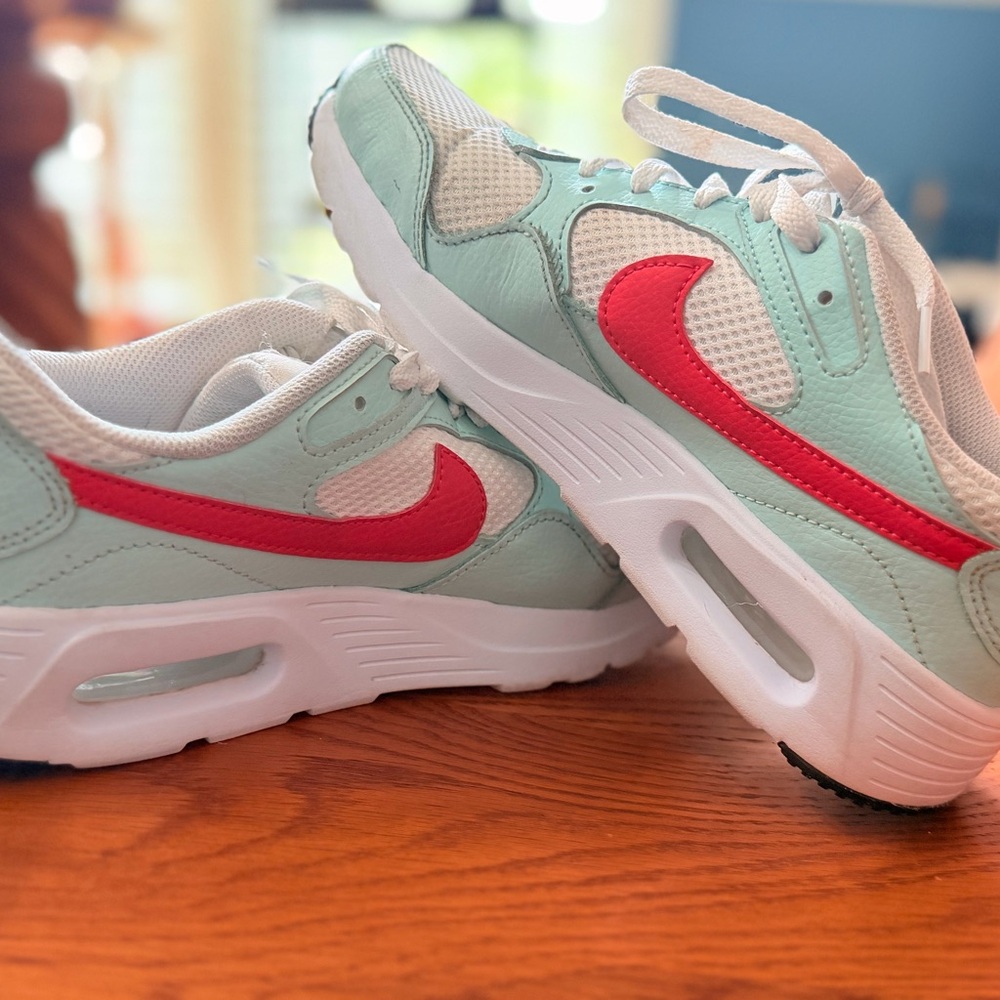 Nike Women’s Air - Mint Green Sneakers with Pink Swoosh